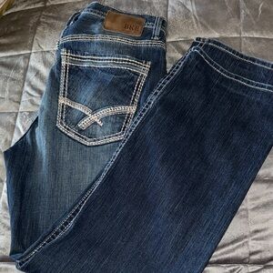 BKE  Blue stright Cut Jeans 33R 30”insane